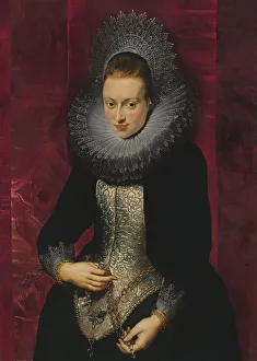 Pinner Prints: Portrait of a young Woman with a Rosary. Artist: Rubens, Pieter Paul (1577-1640)