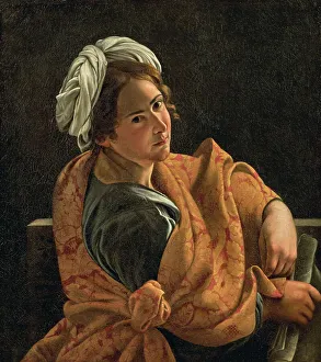 Gentileschi Prints: Portrait of a Young Woman as Sibyl. Creator: Gentileschi, Orazio (1563-1638)