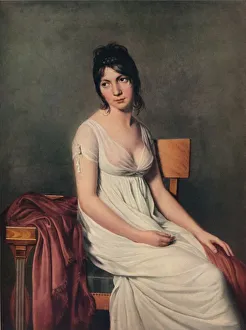 Masterpieces Of Painting Gallery: Portrait of a Young Woman in White, 1798. Artist: Jacques-Louis David