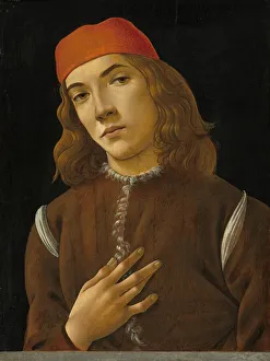 Botticelli Prints: Portrait of a Youth, c. 1482 / 1485. Creator: Sandro Botticelli