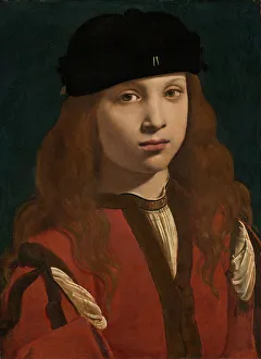 Old Master Prints: Portrait of a Youth, c. 1495 / 1498. Creator: Giovanni Antonio Boltraffio
