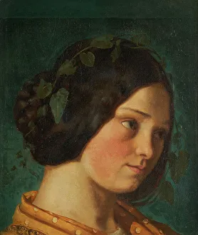 Artists Sister Prints: Portrait de Zélie Courbet, c.1842. Creator: Gustave Courbet