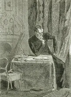 Rops Felicien Prints: Portraits, 1857. Creator: Félicien Rops