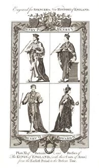 Portraits and Dresses of The Kings of England with coats of Arms, 1784 Artist: Webley and Scott Ltd