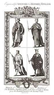 Portraits and Dresses of The Kings of England with coats of Arms, 1784 Artist: Wooding Portraits and Dresses of The Kings of England with coats of Arms, 1784 Artist: Wooding