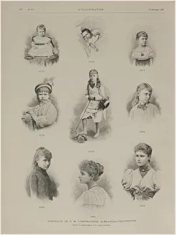 Tsars Family Prints: Portraits of Empress Alexandra Fyodorovna of Russia (1872-1918), 1896. Creator: Anonymous