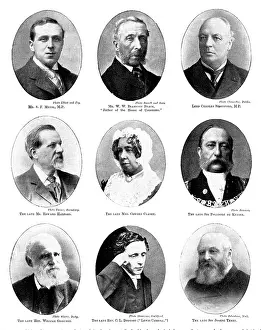 Fry Elliott Prints: Portraits of politicians and authors, 1898. Creators: Elliott & Fry, Russell & Sons