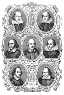 Enigmatic Prints: Portraits of Shakspeare, 1864. Creator: Unknown