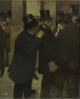 Beaver Hat Gallery: Portraits at the Stock Exchange, 1878-1879. Artist: Degas, Edgar (1834-1917)