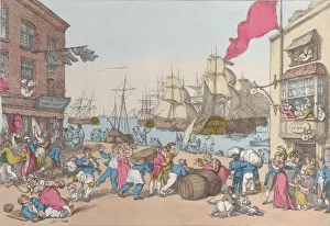 Portsmouth Point, 1814. 1814. Creator: Thomas Rowlandson