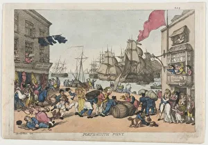 Thomas Rowlandson British Prints: Portsmouth Point, 1814. Creator: Thomas Rowlandson (British, 1756-1827)