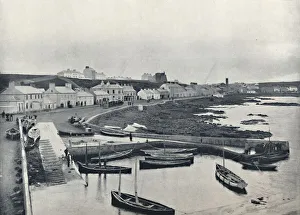 Round The Coast Prints: Portstewart - The Harbour and Town, 1895
