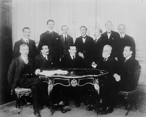 Intellectual Prints: Portuguese Peace Com'n, 11 Jan 1919. Creator: Bain News Service