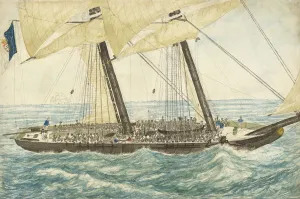 Enslaved People Prints: The Portuguese slaver Diligentecaptured by H. M. Sloop Pearl with 600 slaves