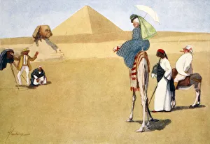 Gizeh Prints: Posing at the Pyramids, 1908. Artist: Lance Thackeray