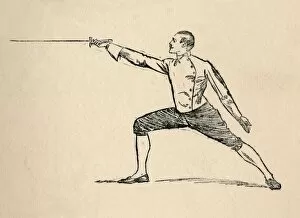 Book Of Sports Gallery: Third Position - Fencing, 1912