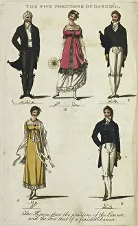 Learning Prints: The five positions of dancing, 1811. Creator: John Berryman