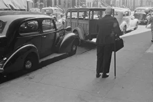Parked Car Prints: Possibly: 62nd Street between 1st and 3rd Avenues, New York, 1938. Creator: Walker Evans