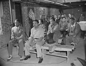 Possibly: Air raid wardens meeting in zone nine, Southwest area, Washington, D. C. 1942. Creator: Gordon Parks