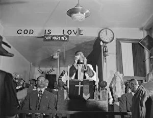 Possibly: Congregation of the St. Martins Spiritual Church, Washington, D.C. 1942. Creator: Gordon Parks