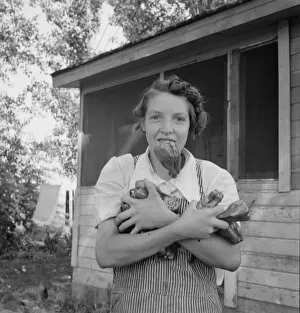 Possibly: Mrs. Schrock takes good care of her family, Yakima Valley, Washington (near Wapato), 1939