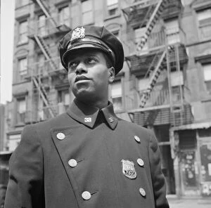 Policeman Gallery: Possibly: Policeman no. 19687, New York, 1943. Creator: Gordon Parks