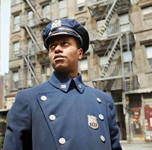Policemen Prints: Possibly: Policeman no. 19687, New York, 1943. Creator: Gordon Parks