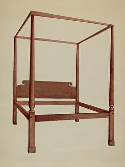 Weiss Fred Prints: Four Post Bed, 1936. Creator: Fred Weiss