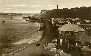 Gulf Of Aden Prints: Post Office and Bay, Aden, c1918-c1939. Creator: Unknown