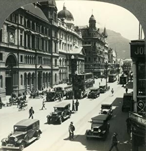 Cape Town Gallery: The Post Office and Curb Flower Market, Adderley Street, Cape Town, South Africa, c1930s