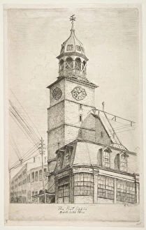Clock Tower Gallery: The Post Office, Middle Dutch Church (from Scenes of Old New York), 1870