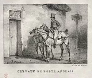 Horace Vernet Collection: Postal Horses, 1823. Creator: Horace Vernet (French, 1789-1863)