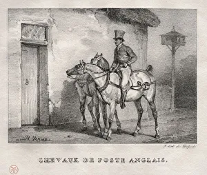 Postal Horses, 1823. Creator: Horace Vernet (French, 1789-1863)
