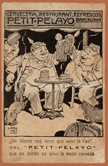 Peaceful Prints: Postcard advertising the Bar Petit-Pelayo