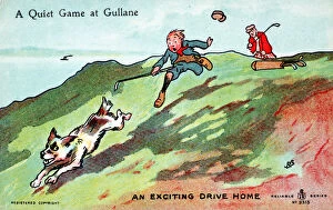 Caddy Gallery: Postcard with golfing theme, c1900s-c1910s