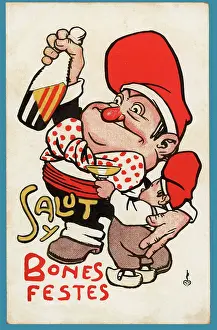 Christmas Prints: Postcard - Salut y Bones Festes