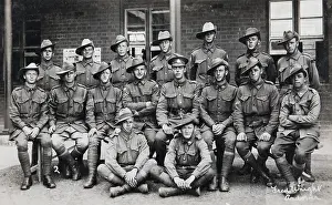 Barney Prints: Postcard of unidentified group of soldiers