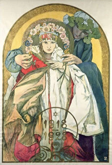 A Mucha Museum Gallery: Poster for the 10th Anniversary of the Independence of the Republic of Czechoslovakia