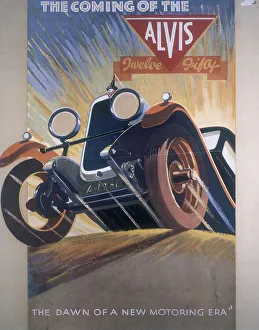 Alvis Prints: Poster advertising Alvis cars, 1930