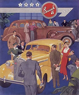 Elegance Prints: Poster advertising Buick cars, 1936