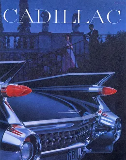 Poster advertising a Cadillac, 1959
