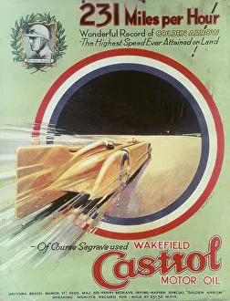 Segrave Prints: Poster advertising Castrol motor oil