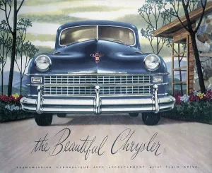 Flower Bed Prints: Poster advertising a Chrysler, 1946