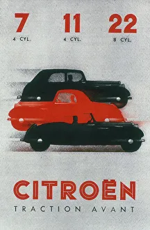 Citroen Prints: Poster advertising Citroen cars, 1934