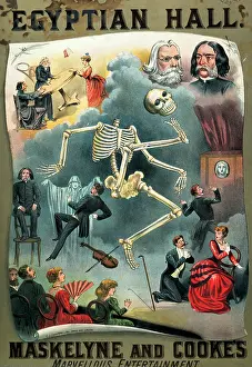 Trick Prints: Poster advertising a conjuring act, c1885. Creator: Dangerfield