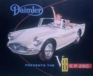 Daimler Prints: Poster advertising the Daimler V8 SP 250, 1959