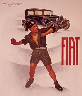 Boy Scout Prints: Poster advertising Fiat cars, (c1930s?)