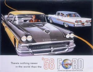 Motorist Prints: Poster advertising the Ford Fairlane car, 1958
