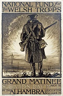 West End Prints: Poster advertising a fundraising event for the National Fund for the Welsh Troops