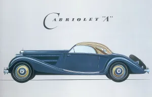 Mercedes Prints: Poster advertising Mercedes-Benz cars, 1939